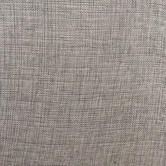 Silver lamp base with grey linen lampshade - Picture 3 of 4